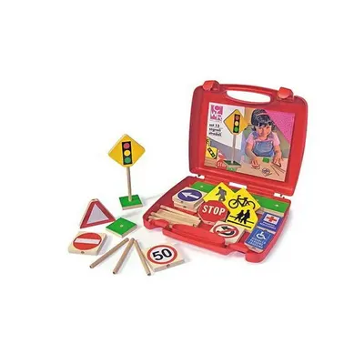 Set de 12 semne rutiere din lemn 30 cm
