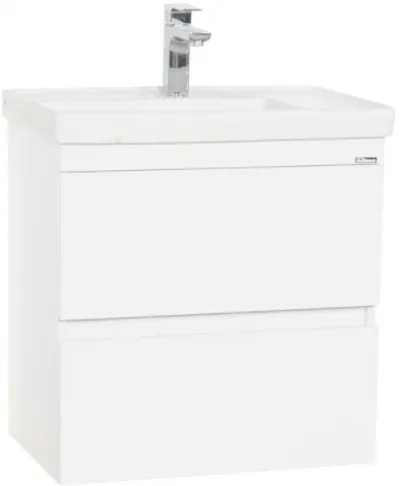 Set Baza front MDF si Lavoar seria 286, suspendata cu sertare, 60 cm, alb