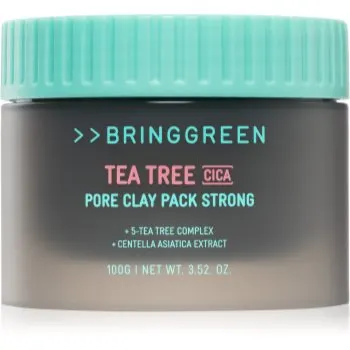 BRINGGREEN Tea Tree Cica Pore Clay Pack Strong masca sub forma de crema pentru tenul gras, predispus la acnee