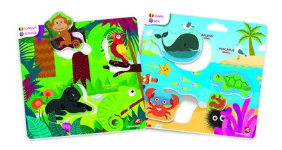 Puzzle educativ - Agerino - Habitatul animalutelor