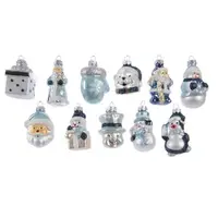Decoratiune - Glitter Figurines with Hanger - Silver and Blue - mai multe modele