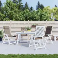 Gossi perne scaun cu spatar inalt, 4 buc, gri taupe, tesatura oxford