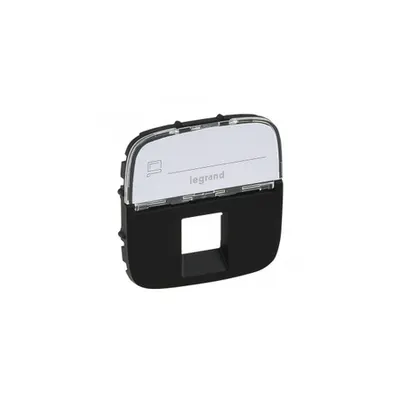 Capac Valena Allure - RJ 45/RJ 11/RJ 12 priza - cu label holder - negru