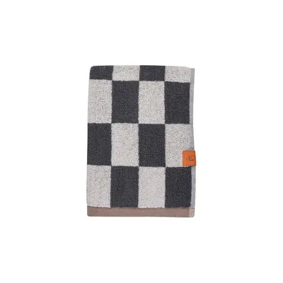 Prosoape gri-antracit/bej 2 buc. din bumbac organic din frotir 40x55 cm Retro – Mette Ditmer Denmark
