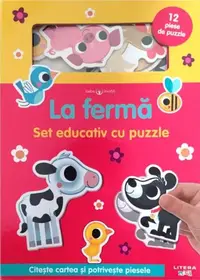 Bebe învață. La fermă. Set educativ cu puzzle - Hardcover - ***