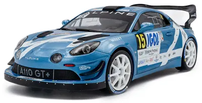 Model de colecționar SOLIDO Curse: Mașini - Alpine A110 RGT+ #15 R. Astier/D. Giraudet Rallye Du Mont Blanc, 2024