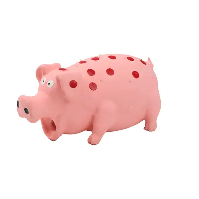 Jucarie porc latex Uniq Pink 18 cm