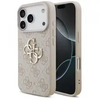 Husa pentru Apple iPhone 17 Pro, Guess, 4G Big Logo, Roz