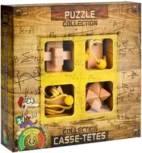 Set de puzzle-uri logice din lemn Eureka - 4 Wood Puzzles Set, Expert