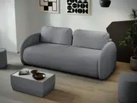 Canapea Ovelis 3 locuri extensibila plusata gri inchis