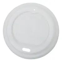 Capace Biodegradabile, Compostabile, Albe, Diametru 80 mm, 100 buc
