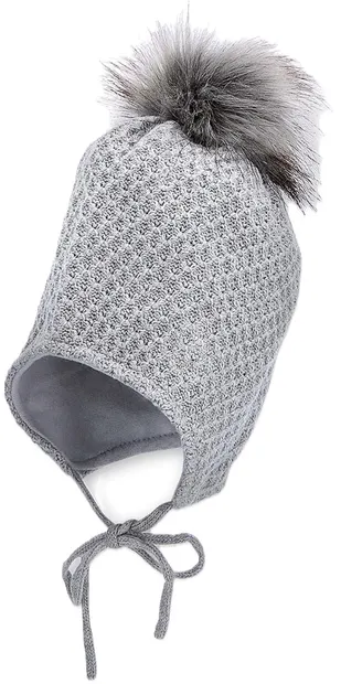Căciulă tricotata de iarnă Sterntaler - 51 cm, 18-24 luni, gri