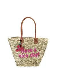 Geanta mare de plaja din paie GP-CZ11901115NATURAL - Bej - 46x33x14