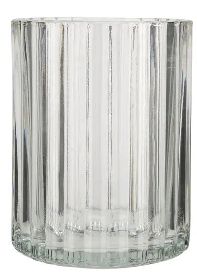 Pahar pentru periuțe de dinți Estia - Alivio, 7.8 х 7. 8 x 10 cm, transparent