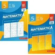 Pachet Consolidare 2025-2026 clasa a 5-a. Matematica. Aritmetica, algebra, geometrie, partea 1 si 2