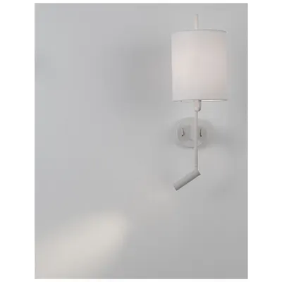 Plafoniera YAMA Alb Fabrirc Shade & Alb Aluminiu Adjustable - Intrerupator On/Off LED Samsung 3 Wat 210Lm 3000K LED E27 1x12 Wat 230Volt IP20 Fara bec