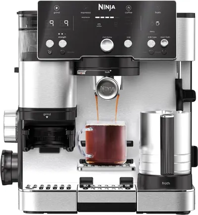 Aparat de cafea Ninja - Luxe Essential ES501EU, 2 l, negru/argintiu