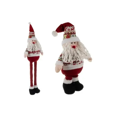 Figurina decorativa Mos Craciun, picioare telescopice, inaltime maxima 95 cm