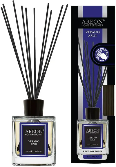 Odorizant cu bețișoare Areon Lux - Verano Azul, 150 ml