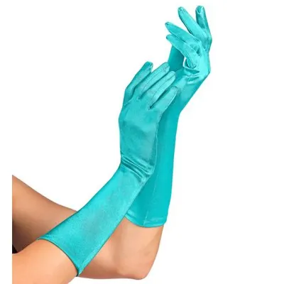 Manusi lycra satin turcoaz