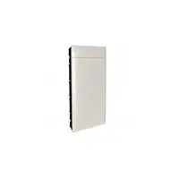 Practibox S Montaj incastrat cabinet pentru zidarie - earth + neutral terminal blocks - Usa alba - 3 randuri - 12 module/rand