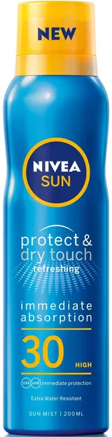 Nivea Sun Spray răcoritor cu protecție solară Protect & Dry Touch, SPF30, 200 ml