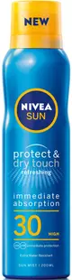 Nivea Sun Spray răcoritor cu protecție solară Protect & Dry Touch, SPF30, 200 ml