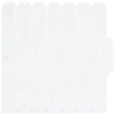 vidaXL Placă cu Pene 20 buc. Alb 30 x 30 cm Poliuretan și PET