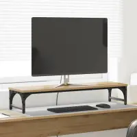 vidaXL Suport pentru monitor Stejar Artizanal 85 x 23 x 15,5 cm