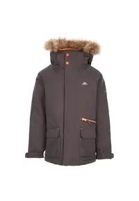 Geaca copii Upbeat - impermeabila - rezistenta la vant - cu gluga detasabila - fleece Sherpa - microfibra de poliester - maro