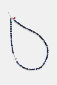 HUGO lănțișor pentru bărbați lapis lazuli E-BEADS5-NEC