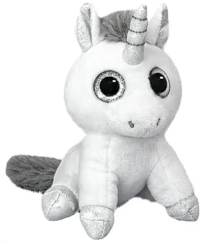 Jucărie de pluș Wild Planet - Unicorn gri, 21 cm