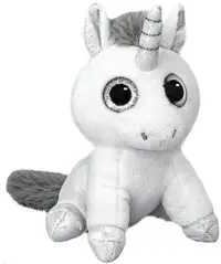 Jucărie de pluș Wild Planet - Unicorn gri, 21 cm
