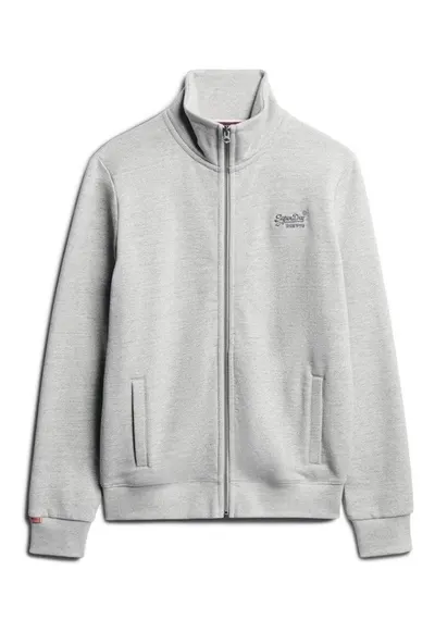 Bluza de trening cu fermoar si broderie logo Essential - Gri
