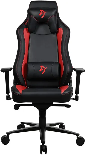 Scaun gaming Arozzi - Vernazza SoftPU, negru/roșu