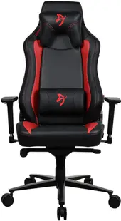 Scaun gaming Arozzi - Vernazza SoftPU, negru/roșu