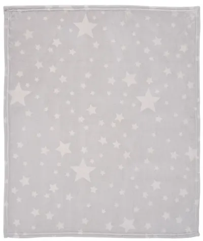 Pătură pentru copii Lorelli - Coral, 85 х 100 cm, gri cu stele