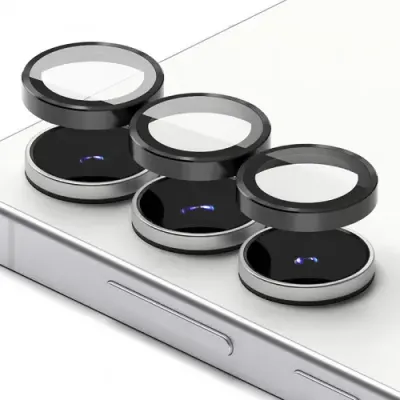 Folie de protectie Camera Spate Ringke pentru Samsung Galaxy S25 FE, Sticla Securizata, Set 2 bucati, Neagra