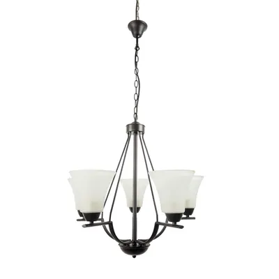 Lustra Midnight Negru+Alb 5xE27 40W