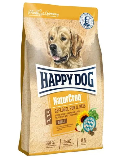 HAPPY DOG NaturCroq pui și orez 4 kg