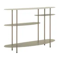 Masă consolă grej din metal 34x118 cm Saturn – Mauro Ferretti