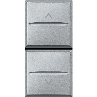 Buton dublu cu interblocare pentru storuri rulante Axolute - Aluminiu - 1 modul