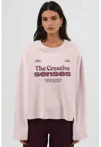Bluza dama - croiala relaxata - roz pudra - jerseu