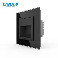 Lampa de orientare scara, cu rama de sticla Negru