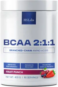 BCAA 2:1:1, punch de fructe, 400 g, HS Labs