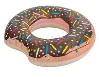 Colac gonflabil Bestway Donut Candy diametru 107 cm, pentru copii peste 12 ani, Material PVC durabil, rezistent la soare si apa sarata, Kit de reparatie inclus