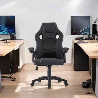 Scaun ergonomic gaming, inaltime reglabila, tetiera si cotiere capitonate, maxim 150 kg, rotire 360 grade, pvc si mesh
