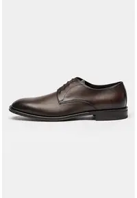 Pantofi Derby de piele Derek - Maro inchis