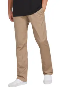Pantaloni chino din amestec de bumbac cu croiala dreapta