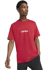 Tricou cu logo pe piept si decolteu la baza gatului - Alb/Rosu vermillion